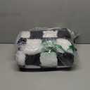 Uphome Bathroom Rug Runner, Black and White Checkered Large Machine Washable Bath Mat Non Slip, 24x71 Water Absorbent Soft Microfiber Bath Rug for Tub, Shower, Floor