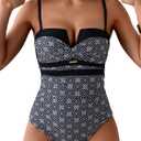Eomenie Women's Push Up Wrap Front Swimsuit One Piece Tummy Control Bathing Suits Bandeau Support Slimming Swimwear (XX-Large)