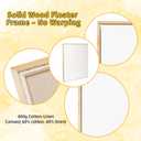 4 Pack 16 x 20 inch Floater Frame Canvas Gallery Wrapped Canvas Set with Cotton-Linen Blend (400 GSM), Triple Acid-Free Gesso, Warp Resistant, Ready to Hang for Oil and Acrylic, 4pk-1620