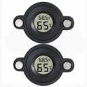 2 Pcs Magnetic Jumping Spider Enclosure Thermometer and Humidity Gauge Temperature and Humidity Monitor for Jumping Spider and Reptile Tank Mini Digital Hygrometer with LCD Screen(Round)