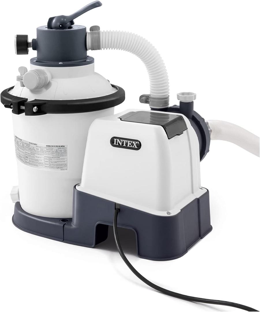 INTEX SX925 Krystal Clear Sand Filter Pool Pump for Above Ground Pools: 925 GPH Pump Flow Rate  Improved Circulation and Filtration  Easy Installation  Improved Water Clarity  Easy-to-Clean (925 Gallons Per Hour)