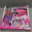 Magic Light Unicorn & Princess Doll, Unicorn Toys for Girls 3-6, Christmas Birthday Gifts for Kids Girls Aged 3 4 5 6 7 8