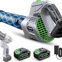 Comchoi Electric Leaf Blower Cordless, 680 CFM 5 Speed Mode, 2 Batteries & Charger, Handheld Leaf Blowers for Lawn Care, Portable Lightweight Grass Blower for Yard, Patio & Outdoor Use