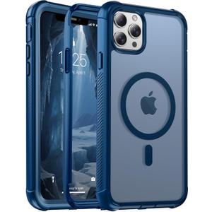jaroco Magnetic for iPhone 11 Pro Max Case, [Compatible with MagSafe][Military Grade Drop Protection][Heavy Duty Protection][Non-Slip][Shockproof] 2-Layer Durable Bumper Phone Case 6.5''-Deep Blue
