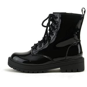 Soda FIRM - Lug Sole Combat Ankle Bootie Lace up w/Side Zipper, Size 8