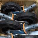 8 inches Scaffolding Wheels 1-3/8" Solid Round Stem Caster with Dual Locking Brakes 1100LBS Capacity Per Wheel Commercial Scaffolding Accessories