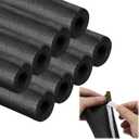 8 Pack Pipe Insulation Foam Tube, 3/4'' Self Adhesive Pre Slit Foam Pipe Covers Polyethylene with Double Sided Tape for Spigot, Winter Outside Pipes, Water Heater Pipes Freeze Protection