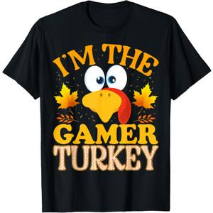 Thanksgiving I'm The Gamer Turkey Matching Group T-Shirt S
