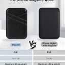Miroddi for MagSafe Wallet, Magnetic Wallet for iPhone 17/16/15/14/13/12 Series, 0.12 Ultra-Thin Leather Magnetic Phone Card Holder, 3 Card Slots, Fits 3 Cards, Crazy Horse Leather, Black