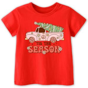 Toddler Girls Christmas Shirt for Boys Kids Ugly Xmas T-Shirt Short Sleeve Cotton Tee Top 2-8 Years