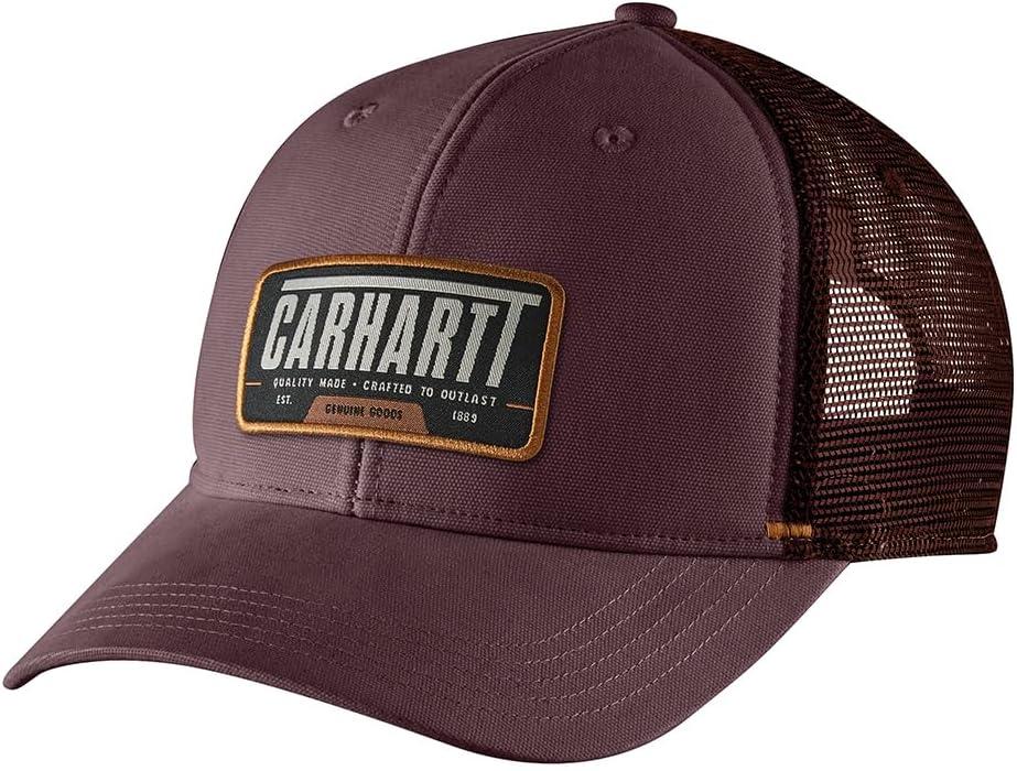 Carhartt Men's 105971 Canvas Mesh-Back Outlast Patch Cap (Port)