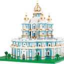 Micro Mini Blocks Smolny Cathedral Model Building Blocks Set Architecture Model Mini Building Blocks Gifts for Adult