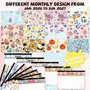 2 x GuassLee Desk Calendar 2026-2027, Desk Top Calendar from Jan. 2026 to Jun. 2027, 17" x 11.5" Large School Year Desk Wall Calendar with To-Do List and Notes for Office School Home Teacher Planning (Blue)