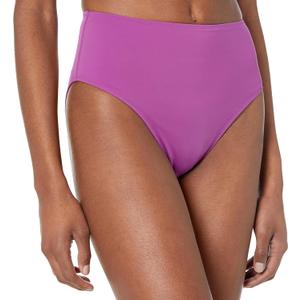 Amazon Essentials Women's High Waist High Leg Bikini Bottom (Medium, Violet)
