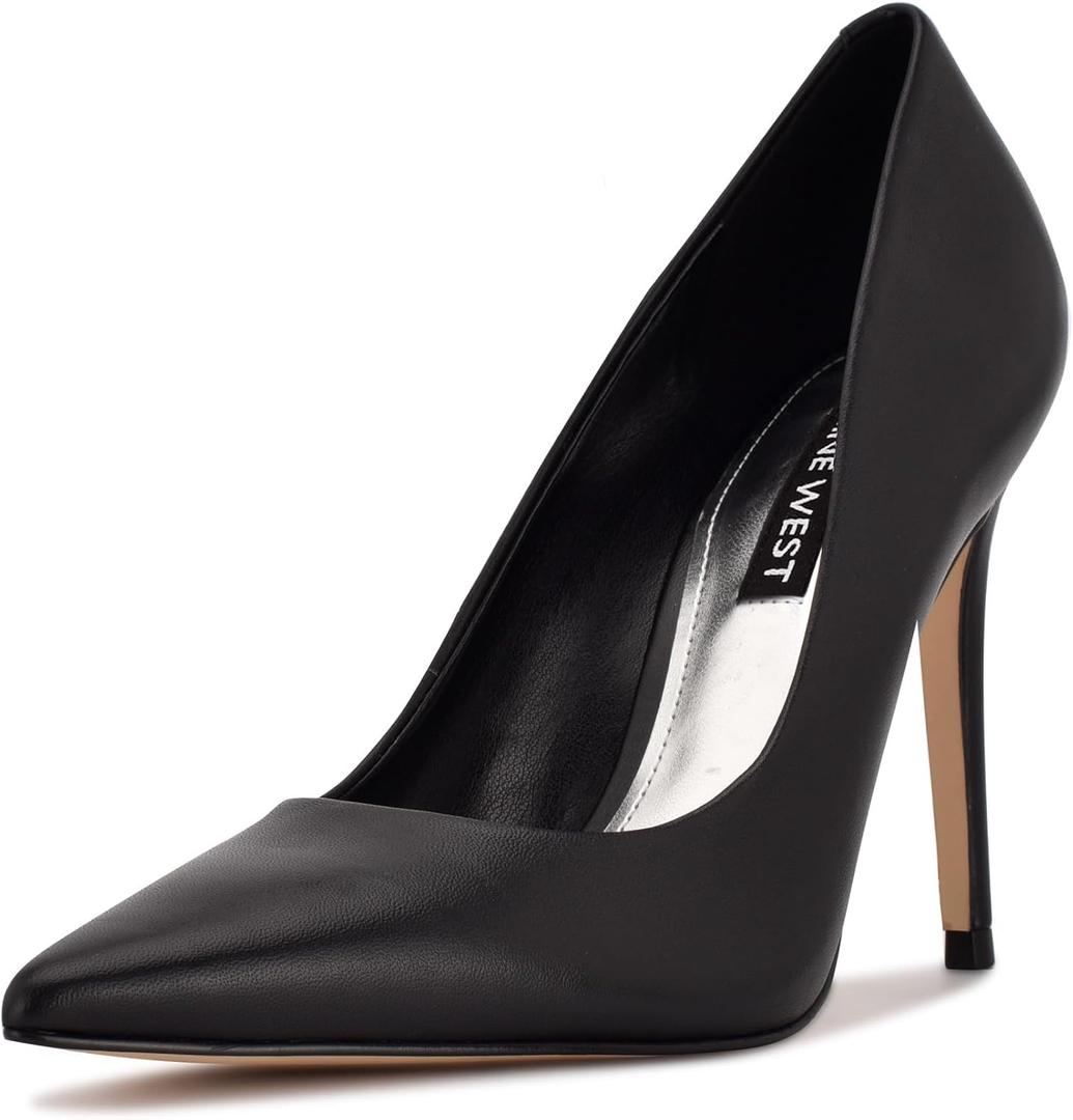 Nine West Women's Fresh Pump, Black Leather, 6