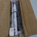 Dog Gate - 18"-45" Adjustable Extra Wide Metal Baby Gate to Step Over, 10" Tall Small Pet Gate with 3 Extension Kits, Pressure Mounted for Doorways & Stairs (White)