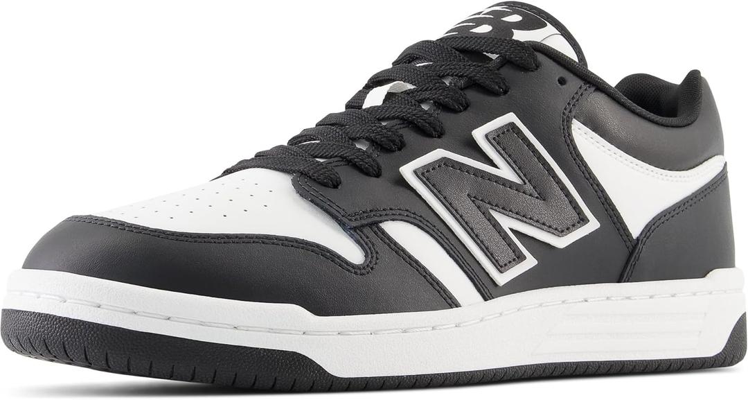 New Balance Unisex-Adult BB480 V1 Sneaker, White/Black, 12