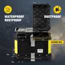 Motorcycle Top Case, 45L Aluminum Motorcycle Trunk, Tail Box Bag with Anti-Theft Lock System, Waterproof, Rustproof and Dustproof, Easy Installation with Universal Bracket, Black