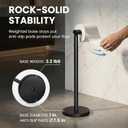 Cesun Extra Weighted Base Toilet Paper Holder Stand - SUS304 Rust Proof Free Standing Tissue Roll Holder for 4 Rolls, No Tipping, No Slipping, Matte Black