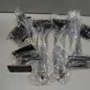 12 Pack - 10 inch Black Hidden L Shelf Bracket (1/5 Inch Thicked) Iron Floating Shelf Brackets Rustic Industrial Metal Brackets for Shelf Support