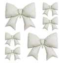 4pcs Jumbo Oversized Ribbon Balloons Coquette Bow Balloons Bow Party Coquette Party Decorations for Birthday Baby Shower Bridal Shower Supplies (Cream)