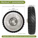 137-4835 8" Rear Drive Wheels, 119-3822 Mower Wheels for 22" Recycler Lawn Mower, Compatible with Toro 20332 20333 20334 20337 20372 20373 20374 20955 20958 21762 21763 21764, 2 Pack