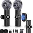 HEHOTTC Mini Wireless Lavalier Microphone for iPhone, iPad, Android Phone - Noise Reduction Lapel USB C Bluetooth Mic for Recording, Clip on Omni Lav Mic for Video Recording, Tiktok, YouTube, Vlog
