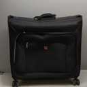 SwissGear 7895 Premium Garment Bag with Spinner Wheels, Bonus Hanging Feature, 24-Inch Luggage - Black