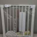 Cumbor 29.7-40.6" Baby Gate for Stairs, Mom's Choice Awards Winner-Dog Gate for Doorways, Pressure Mounted Auto-Close Pet Gates for Dogs Indoor, Safety Child Gate with Easy Walk Thru Door, White