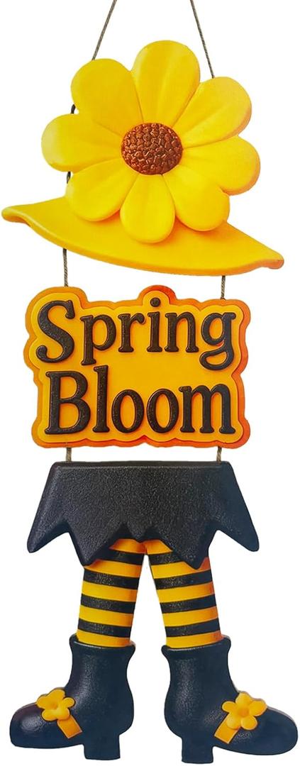 2 x Sunflower Sign Decoration Hanging Wooden Wall Decor Version Rustic Front Door Hanger Art Ornament for Home Room Indoor Outdoor Holiday Decor