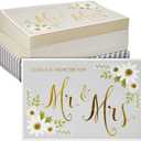 Wedding Thank You Cards - 48-Pack Gold Foil Thank You from The New Mr. and Mrs. Greeting Card, Envelopes Included, 10.2 x 15.2 cm