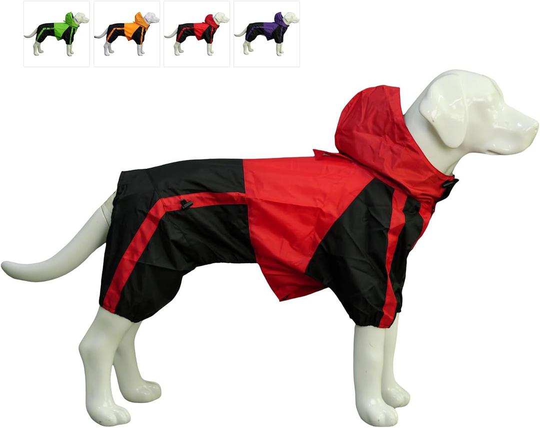 Pet Apparel Large Dog Clothing Waterproof Red, Size L