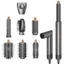 8 in 1 Hair Styler & Hair Dryer Brush Set, High-Speed Negative Ionic Foldable Hair Dryer Fast Drying, Multi Professional Hot air Styler for Curling Volumizing Straightening Styling(Grey) (ONLI BRUSH)