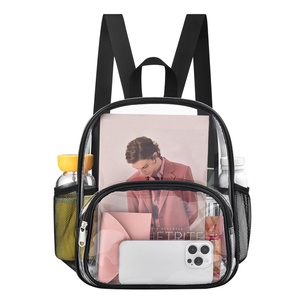 Clear Backpack for Stadium Events Clear Backpack 12x12x6 with Front Pocket for Concert Sport Fashion Women Backpack Events Work Travel