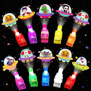 Olixmlya 40PCS Halloween Party Favors for Kids, Light Up LED Finger Lights Glow in the Dark Toys Halloween Goodie Bag Fillers Treats Bulk for Halloween Party Classroom Prizes Trick or Treats Gifts