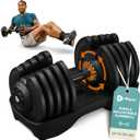 Lifepro Adjustable Dumbbells – 25lb Pair or 90lb Single, Quick-Select Hand Weights for Men/ Women – Space Saving Exercise Fitness Dumbbells for Home Gym Strength & Weight Training