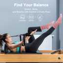 Grip Pilates Slouch Socks for Women, Non Slip Scrunch Yoga Barre, Grippy Slouchy Knee High Boot Socks for Hospital