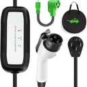 Level 2 EV Charger, 32 Amp 110-240V Portable Electric Car Charger, Electric Vehicle Charging Stations with NEMA 14-50 Plug & NEMA 5-15 Adapter for J1772, 8 Gauge 21 FT Cable