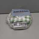 150Pcs Sage Green Gingham Party Supplies Green Gingham Paper Plates and Napkins Green Plaid Plates Disposable Greeny and White Plaid Party Decor for Birthday Family Picnic BBQ Party,Serves 50 Guests