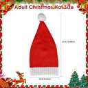 2 x Santa Hat Christmas Hats Xmas Party Red Knitted Beanie for Adult Women Men
