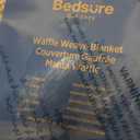 Bedsure Cooling Cotton Waffle Queen Size Blanket -Lightweight Breathable Blanket of Rayon Derived from Bamboo for Hot Sleepers, Luxury Throws for Bed, Couch and Sofa, Light Brown, 90x90 Inches