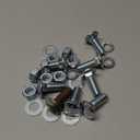 8 Set Front Rear Bumper Bolt Kit, 7/16-14x1-1/4 Galvanizing Round Head Carriage Bolts with Hex Nuts and Lock Washers Compatible with Ford Long Carriage