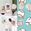 Denylo pro Baseball Picture Frame 4x6 Inch Baseball Tabletop Picture Frame Sports Theme Photo Frame Wood Frame Gifts for Father's Day Team Player Women Men Athletes