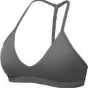 YEOREO Sports Bras for Women Strappy Padded Halter Ericie Open Back Light Impact Deep V Neck Yoga Workout Gym Tops (Small, Dark Grey)