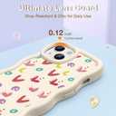 for iPhone 15 Phone Case, Curly Wavy Frame with Cute Pattern