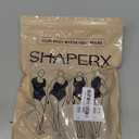 SHAPERX Women's Fajas Colombianas Shapewear Postpartum Tummy Control Body Shaper Girdles Compression Garment (Black, XL)