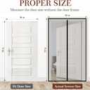 Yotache Narrow Magnetic Screen Door Fits Door Size 28 x 78, Screen Size 30" x 79" Reinforced Fiberglass Mesh for Back Door Black