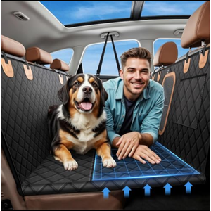 A-Pce 600D Heavy Duty Dog Car Seat Cover for Back Seat,2025 Upgraded Hard Honeycomb Bottom Back Seat Extender for Dogs- Holds 600lbs,Waterproof Scratch Proof Nonslip Dog Hammock for SUV