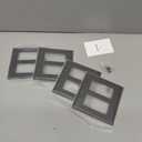 ELEGRP 2-Gang Decorative Wall Plates, Standard Size 4.53" H x 4.57" L Unbreakable Thermoplastic Faceplate Cover for Decorator Receptacle Outlet Switch, UL Listed (5 Pack, Glossy Black)