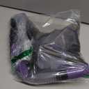 Kids Snorkel Set, Anti-Fog Panoramic Tempered Glass Kids Snorkel mask, Anti-Leak Scuba Diving Mask with Mesh Bag, Dry Top Snorkeling Gear for Kids and Youth Age 4-16 (Blue+Purple+Transparent)